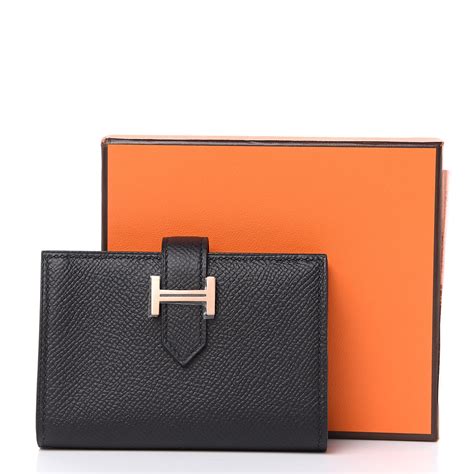 Hermes epsom mini wallet black